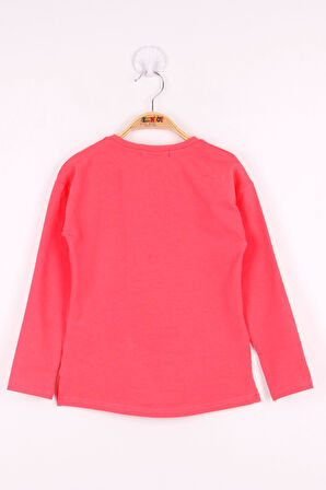 Toontoy Kız Çocuk Kedi Baskılı T-Shirt