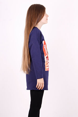 Toontoy Kız Çocuk Kız Baskılı Elbise