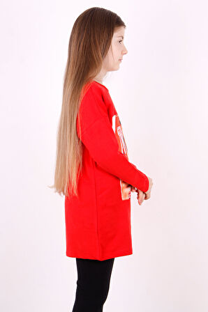 Toontoy Kız Çocuk Kız Baskılı Elbise