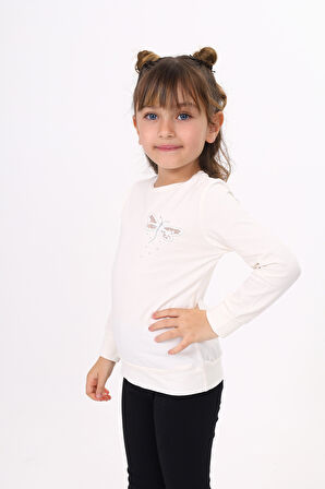 Toontoy Kız Çocuk Yusufcuk Nakışlı Tişört