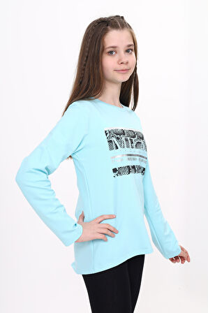 Toontoy Kız Çocuk Milan Baskılı Sweatshirt