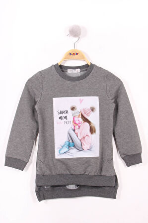 Toontoy Kız Çocuk Anne Kız Baskılı Sweatshirt