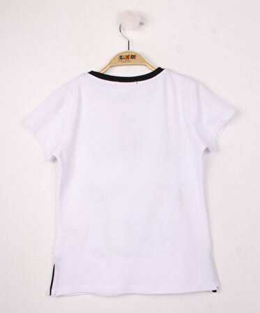 Toontoy Kız Çocuk Pullu İnci Detaylı T-Shirt
