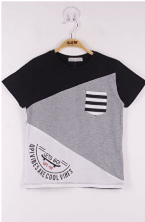 Toontoy Erkek Çocuk Garnili Cepli Tişört