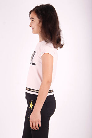 Toontoy Kız Çocuk Baskılı T-Shirt