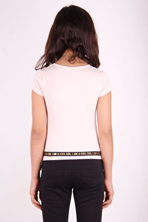 Toontoy Kız Çocuk Baskılı T-Shirt