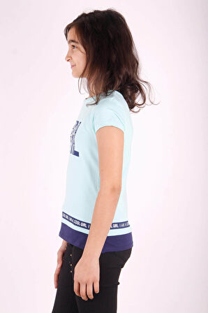 Toontoy Kız Çocuk Baskılı T-Shirt