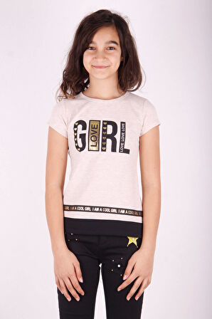 Toontoy Kız Çocuk Baskılı T-Shirt