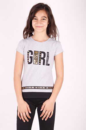 Toontoy Kız Çocuk Baskılı T-Shirt