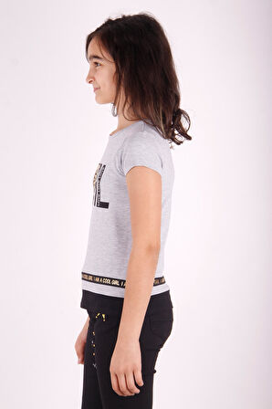 Toontoy Kız Çocuk Baskılı T-Shirt