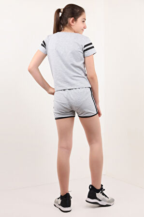 Toontoy Kız Çocuk Baskılı Şortlu Takım