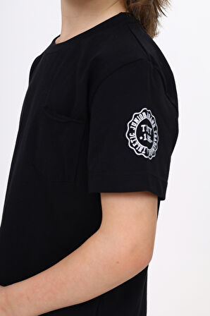 Toontoy Erkek Çocuk Cepli Pamuklu Tişört