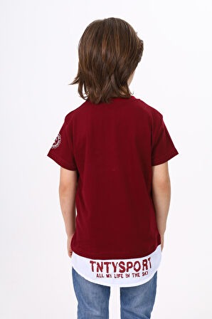 Toontoy Erkek Çocuk Cepli Pamuklu Tişört