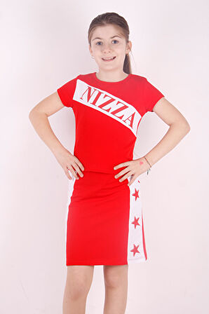 Toontoy Kız Çocuk Yıldız Baskılı Etekli Takım