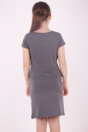 Toontoy Kız Çocuk Yıldız Baskılı Etekli Takım