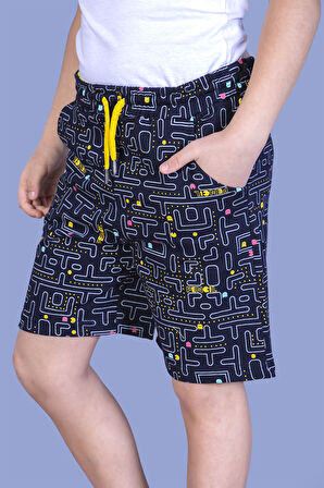 Toontoy Erkek Çocuk Pac-Man Baskılı Şort
