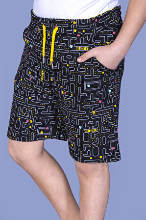 Toontoy Erkek Çocuk Pac-Man Baskılı Şort