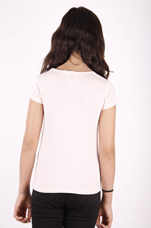 Toontoy Kız Çocuk Queen Varak Leoapar Baskılı Tişört