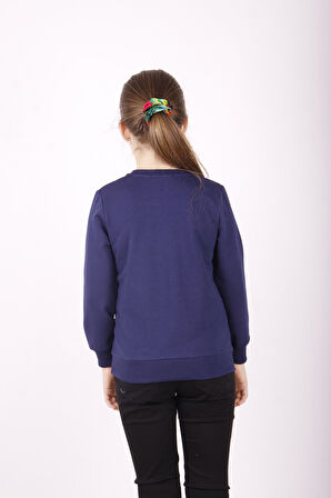 Toontoy Kız Çocuk Şapkası 3D Baskılı Sweatshirt