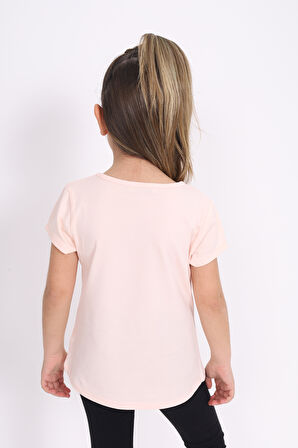 Toontoy Kız Çocuk Flamingo Baskılı Tişört