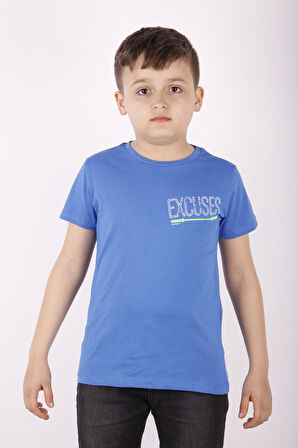 Toontoy Erkek Çocuk Excuses Baskılı Cepli Tişört