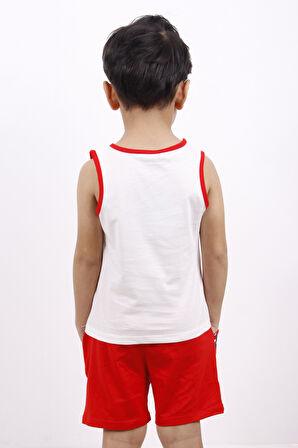 Toontoy Erkek Çocuk BOO! Baskılı Şortlu Takım