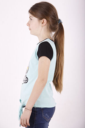 Toontoy Kız Çocuk Superior Baskılı Tişört