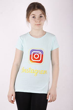 Toontoy Kız Çocuk Insagram Baskılı Tişört