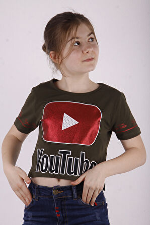 Toontoy Kız Çocuk YouTube Baskılı Tişört