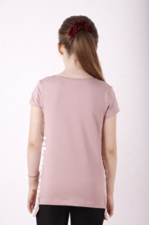 Toontoy Kız Çocuk Likee Baskılı Tişört