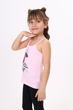 Toontoy Kız Çocuk Deniz Kızı Baskılı Pul İşlemeli Atlet