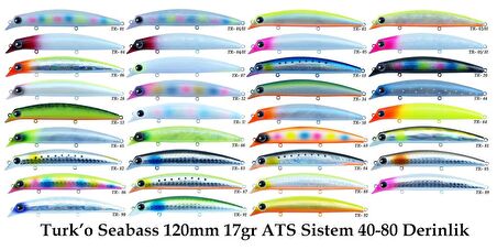 Turko Seabass 120mm 17g ATS sistem Rapala Maket Balık