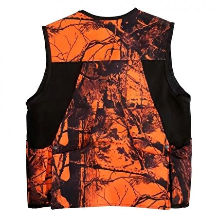 HAKİ TURUNCU KAMUFLAJ AVCI YELEĞİ YEL27173HT - XL