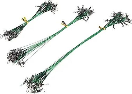Yeşil Renk Çelik Tel Fırdöndülü Klipsli 10lu Paket HG2507 - 25 CM
