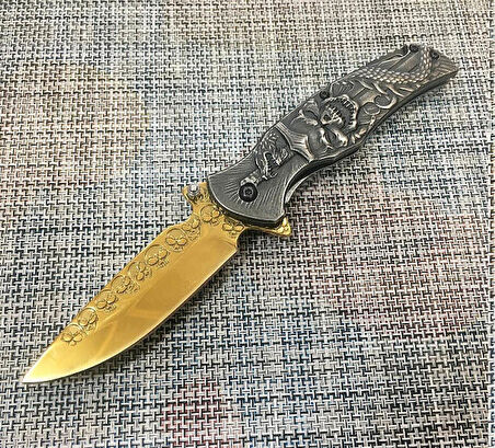 Browning Kuru Kafa Desenli Gri Gold Çakı