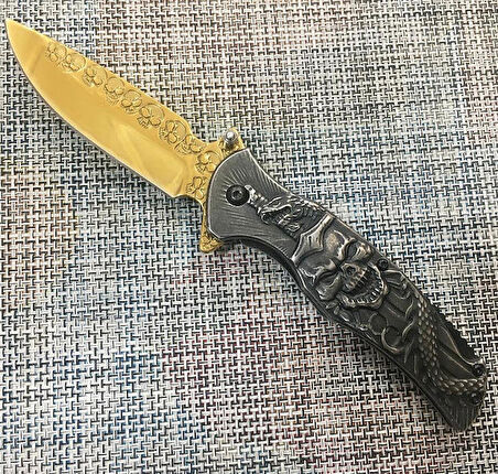 Browning Kuru Kafa Desenli Gri Gold Çakı