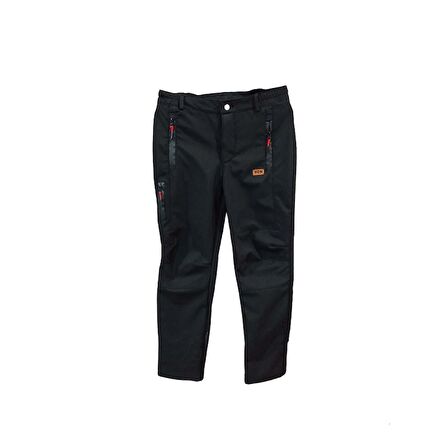 Siyah Softshell Pantalon İçi Polarlı Gizli Fermuarlı