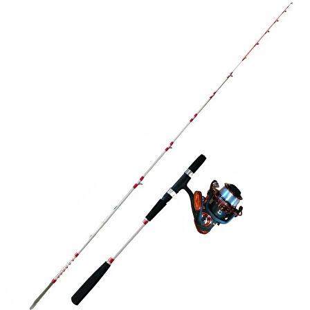 Big Bull 1.65m Dolgu Kamış JM5000 Olta Makinesi Bot Tekne Kamış Seti