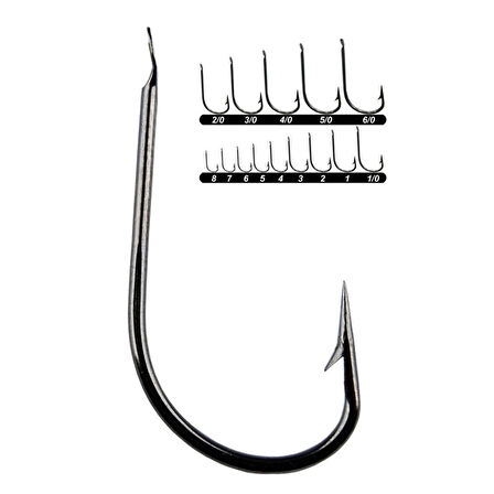 İğnesan 505 Serisi Black Nikel Olta İğnesi 1000li Paket - NO-2-0