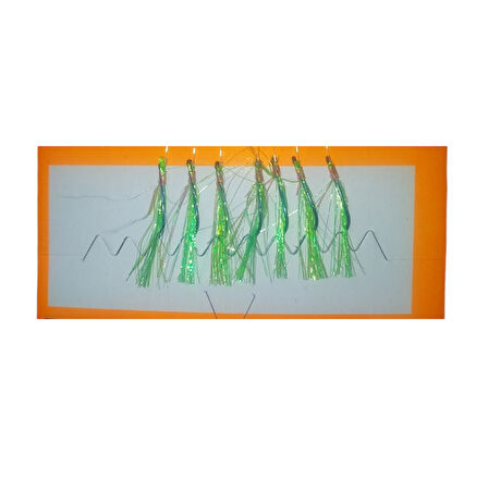 Vurgun 80gr 7 Siyah İğneli Kanca No:10 Yeşil Renk Organze Çapari