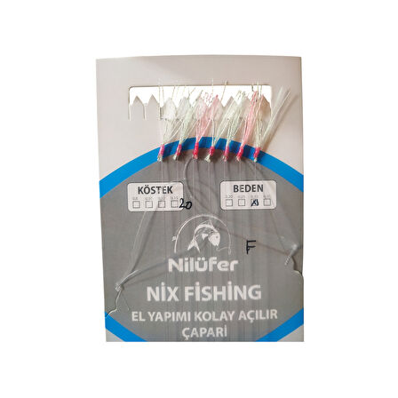 Pembe Beyaz Glowlu Gece Çaparisi Nix Fishing El Yapımı Kolay Açılır