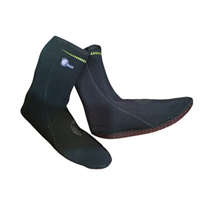 3mm Neopren Kaydırmaz Tabanlı Siyah Dalış Çorabı - 40-41