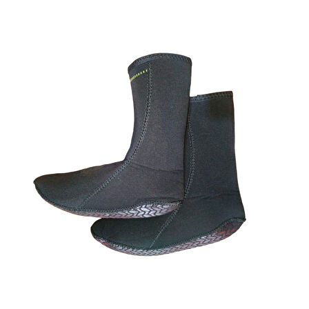 3mm Neopren Kaydırmaz Tabanlı Siyah Dalış Çorabı - 40-41