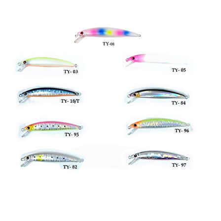 TURKO 70mm 3,8gr Kurşun Arkası Rapala Maket Balık - TY-01