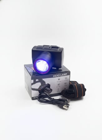 Kafa Lambası Şarjlı UV Lambalı Sensörlü Zoomlu KL 2033 UV