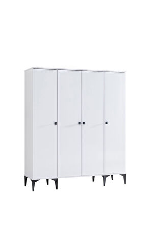 Gardırop, White 4 Kapaklı Dolap