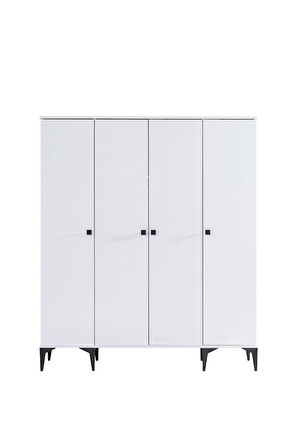 Gardırop, White 4 Kapaklı Dolap