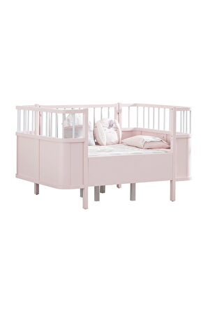 Mdf Beşik, Siesta Büyüyen Beşik 90x130 - Pembe 1 Adet Comfort Yatak 90x130