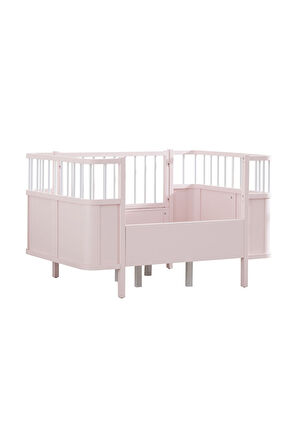 Mdf Beşik, Siesta Büyüyen Beşik 90x130 - Pembe 1 Adet Comfort Yatak 90x130