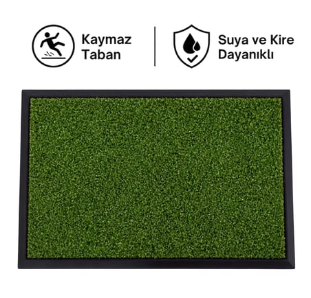 KÖPEK TUVALET PASPASI, HİJYEN HAVUZLU+ÇİM HALILI TUVALET PASPASI, 45*70